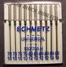 NEEDLES UNIVERSAL 130/705H Home Sewing Machine Assorted Sizes 4-10s 4-12s 2-14s