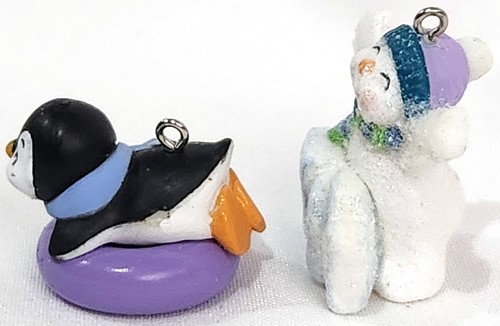 Hallmark FROSTY FUN FOR YOU 2 Miniature Mini Christmas Ornaments penguin snowman - Picture 6 of 11