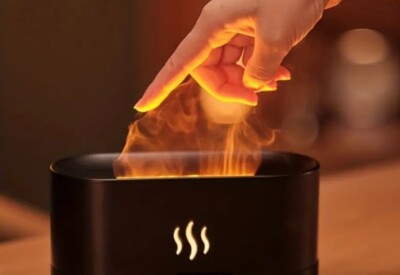 New Flame Fire Look Aroma Diffuser/Aromatherapy Essential Oil Diffuser Black