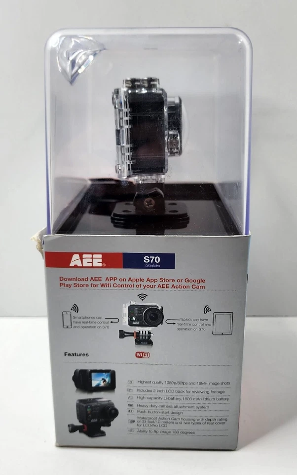 AEE S70 Action Camera (1080p/60fps) - Premium Edition - WiFi - Waterproof Case - Image 4 of 4