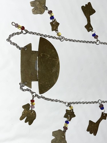 ✝️ Arca de Noé Dije Collar Cuentas Latón Folclórico Primitivo Colgante 31” - Imagen 9 de 12