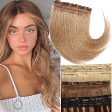 Real Thick Clip In 100 Real Remy Human Hair Extensions 3/4 Full Head Straight