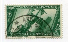 D259690 Italy VFU Sc.294 10th Anniv. Fascist Government March on Rome 25 c.
