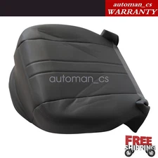 For 03-09 Chevy GMC C Series Driver Side Bottom Leather Seat cover Dark Gray