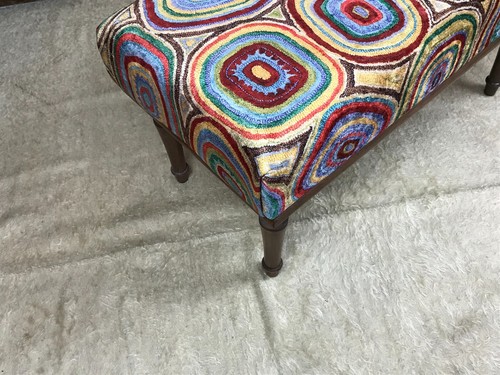 Handmade Kilim Upholstered Ottoman Footstool Piano Entryway Bedroom Bench - Picture 19 of 22
