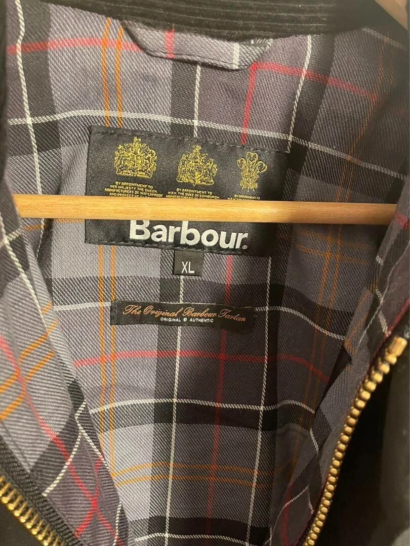 BARBOUR Spey Oiled Wax Jacket Wading Black Size Japan XL Near Mint