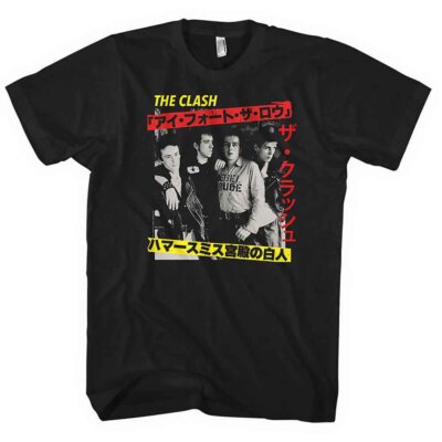 The Clash Kanji T-Shirt Black New