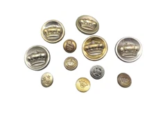 Antique WW1 Era Germany Prussian Austrian Type Imperial Crown Military Button Lo