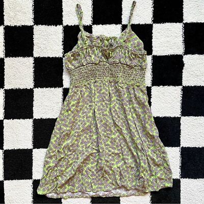 PacSun Green Floral Milkmaid Dress | eBay
