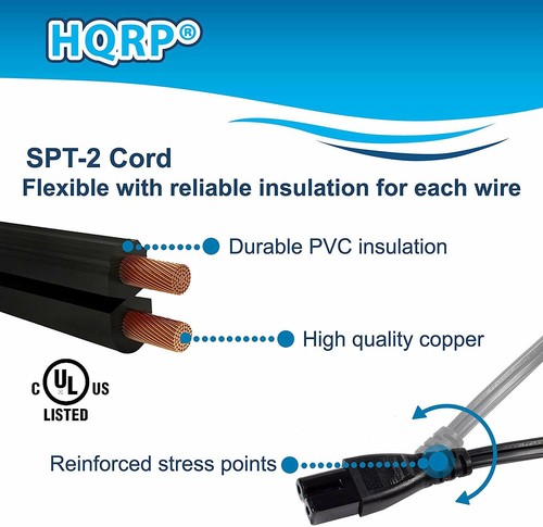AC Power Cord for Sharp LC-32GP3U-R LC-32GP3U-W LC-32HT3 LC-32HT3U LCD HDTV - Picture 6 of 11