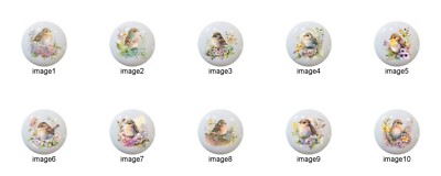 Cute Birds & Flowers by icao 1.5'' DECORATIVE Cabinet PULLS Dresser Drawer KNOBS