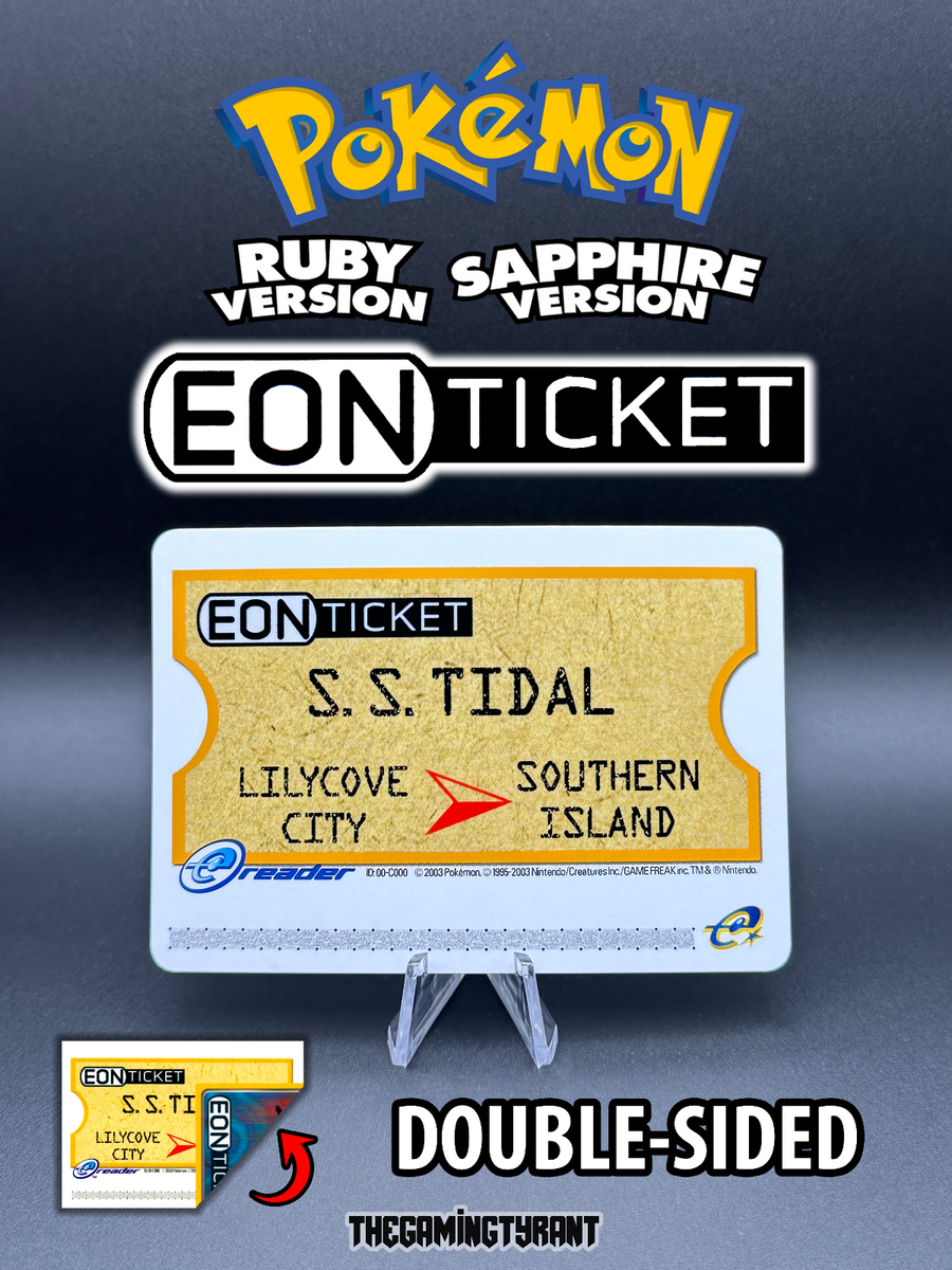 Eon Ticket - Pokemon Ruby & Sapphire e-Reader Custom Card (Read