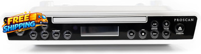 ELITE PKCR2713AMZ under Counter CD Player with Clock Radio and Bluetooth Silver