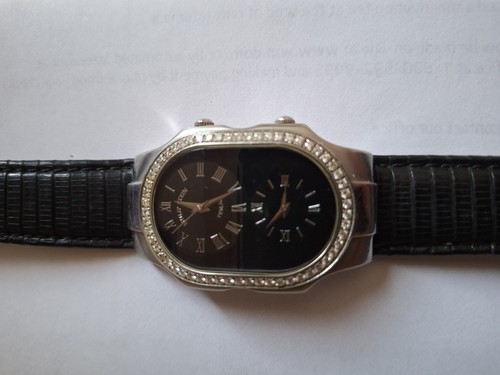 Philip Stein Ladies mid-size watch with Diamond Bezel