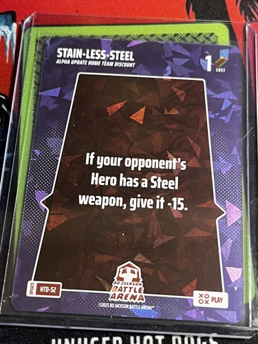 Stain-Less-Steel 2025 Bo Jackson Battle Arena Alpha Update Play Htd