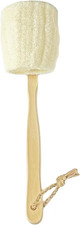 Natural Loofah Exfoliating Bath Brush - Body luffa loofa Sponge On a Stick - Spo
