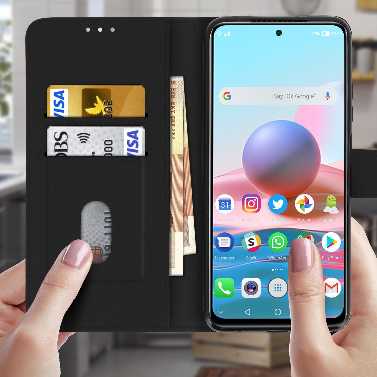 Housse Xiaomi Redmi Note 10 Pro Coque Rabat Protection Intégrale Rangements