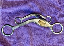UN-Marked Bit Engraved Nevada Cheek Mouth Stainless Steel Western Show Training