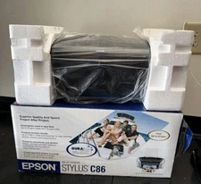 Epson Stylus C86 Inkjet Printer Comes With Box And Power Cable Used Tested Works