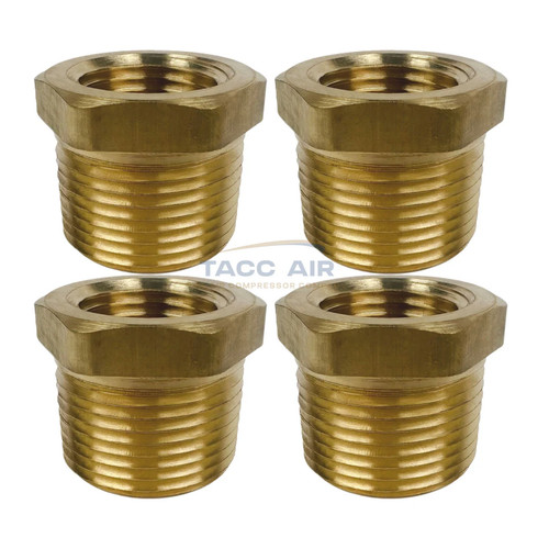 4 Pack 3/4" Male x 1/2" Female Hex Reducer Bushing Adapter Pipe Reducing Fitting