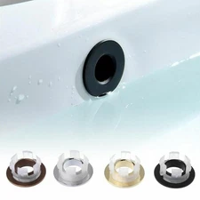 Bathroom Basin Faucet Sink Overflow Cover Brass Ring Insert Hole Cover Cap c