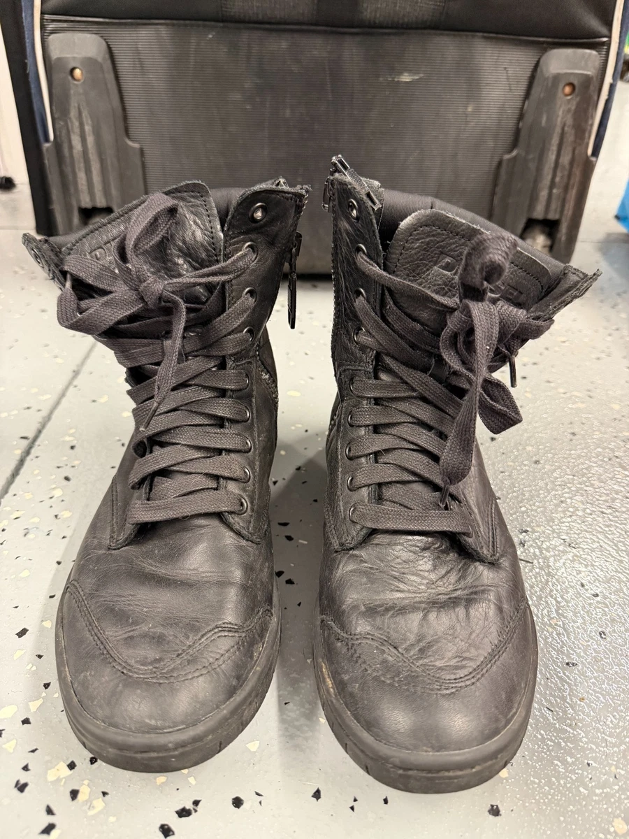 Diesel Grey Leather Combat Boots with Original Box Men main image 2
