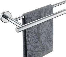 Chrome Towel Bar, 24 Inch 304 Stainless Steel Thicken 0.8Mm Double Bath