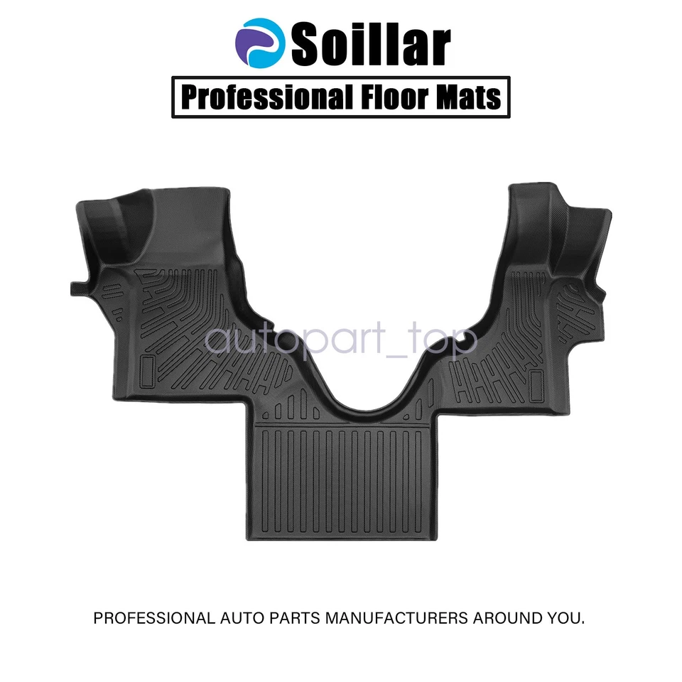 Alfombrillas TPE forro delanteras 1 pieza para Ford Econoline 2005-2025 todo tipo de clima negras Foto 2 de 4