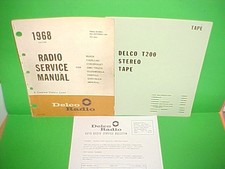 1968 Camaro Z-28 Ss Gto Firebird Ram Air 400 Delco 8-track Tape Service Manual