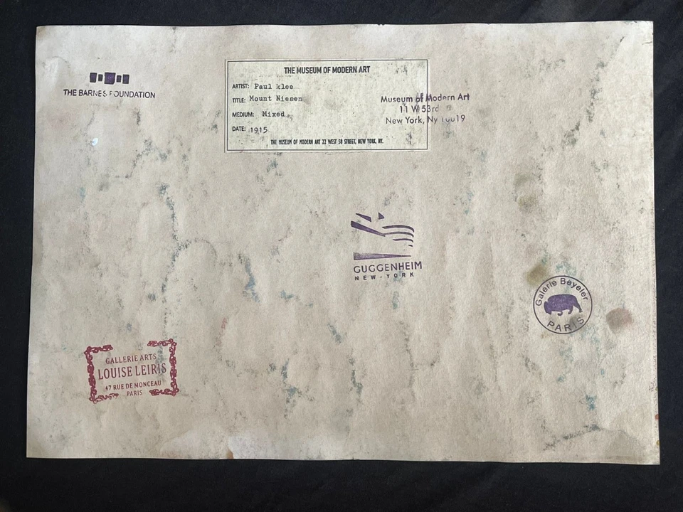 PAUL KLEE dibujo y pintura sobre papel antiguo firmado estampado vintage Foto 3 de 3