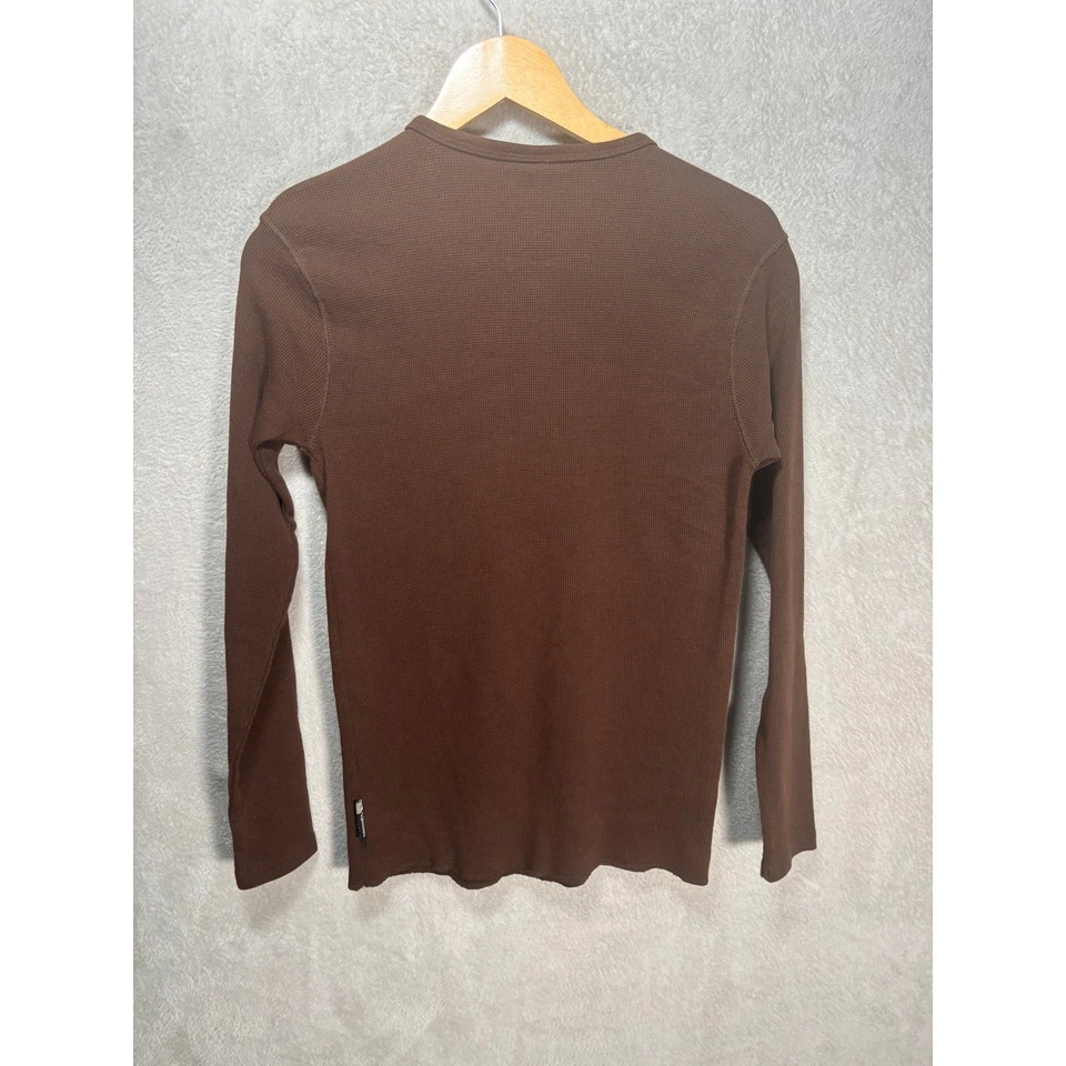 Camisa de Colección Carters Gráfica Waffle Manga Larga 100% Algodón Marrón Juvenil Grande Foto 2 de 4