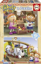 EDUCA, 2 Puzzle 20 pezzi TICKETY TOC 28 x 20 cm, ,  EDU15940
