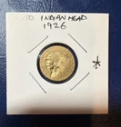 1926 Indian Head $2.50 Quarter Eagle US Gold Coin, Uncertified (Pre-1933)