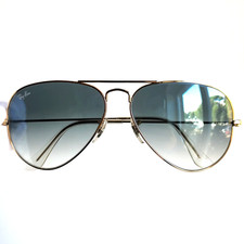 RAY BAN AVIATOR 58mm Sunglasses rb3025 Gold Blue Mirror Lens Sunglasses