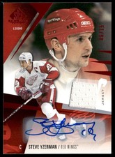 2023-24 SP Game Used Jersey Autographs #186 Steve Yzerman /15