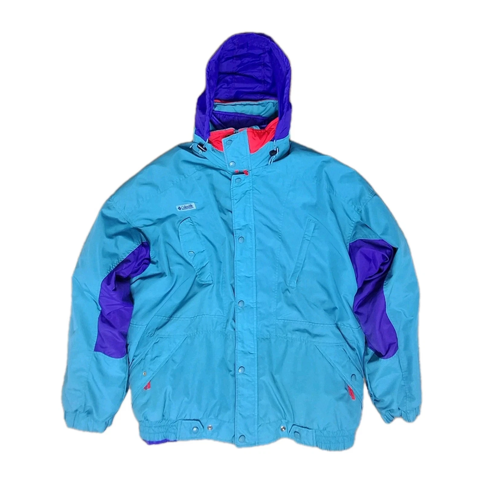 *VINTAGE* Size LARGE - COLUMBIA Mens Jacket Hoodie 3-in-1 Parka Ski Snowboard