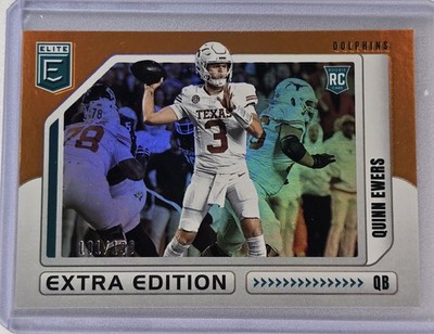 2025 Panini Donruss Elite Quinn Ewers RC Extra Edition Orange 181/199  Dolphins