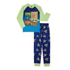 Star Wars Yoda the Force Is Strong Boys Long Sleeve Pajamas Set Small