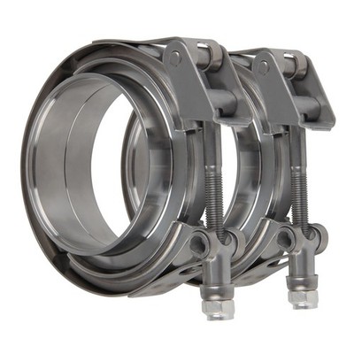 4 inch Quick Release V Band Clamp with Male Female Flanges 304 Stainless Steel 2