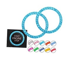 Unique Engine Start Button Bling Ring Cover,Key Ignition Starter  Knob Ring