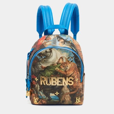 Louis Vuitton Rucksack Blau Jeff Koons Rubens Palm Spring Canvas
