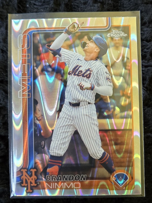 2025 Topps Chrome - Brandon Nimmo #280 RayWave Refractor Mets 