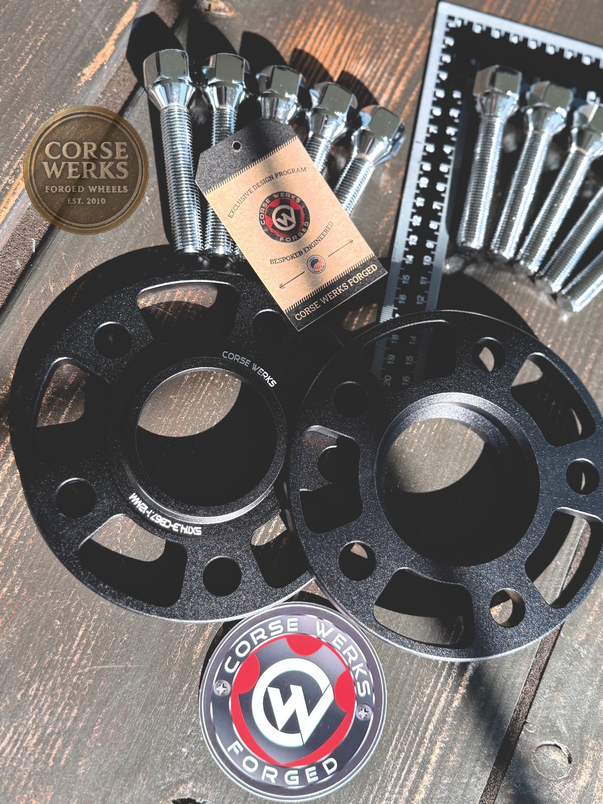 Corse Werks Ferrari Wheel Spacers Set – 12mm and 20mm with Extended Bolts