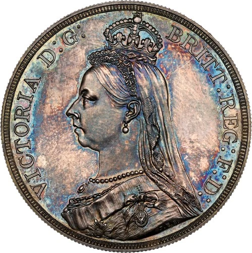 GREAT BRITAIN. Crown, 1887. London Mint. Victoria. NGC PR64. Toned.