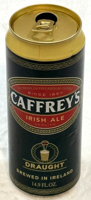 1990 s Caffrey s Brew-Genuine Irish-Draught  -Ireland-14.9 oz-Alum. Beer Can
