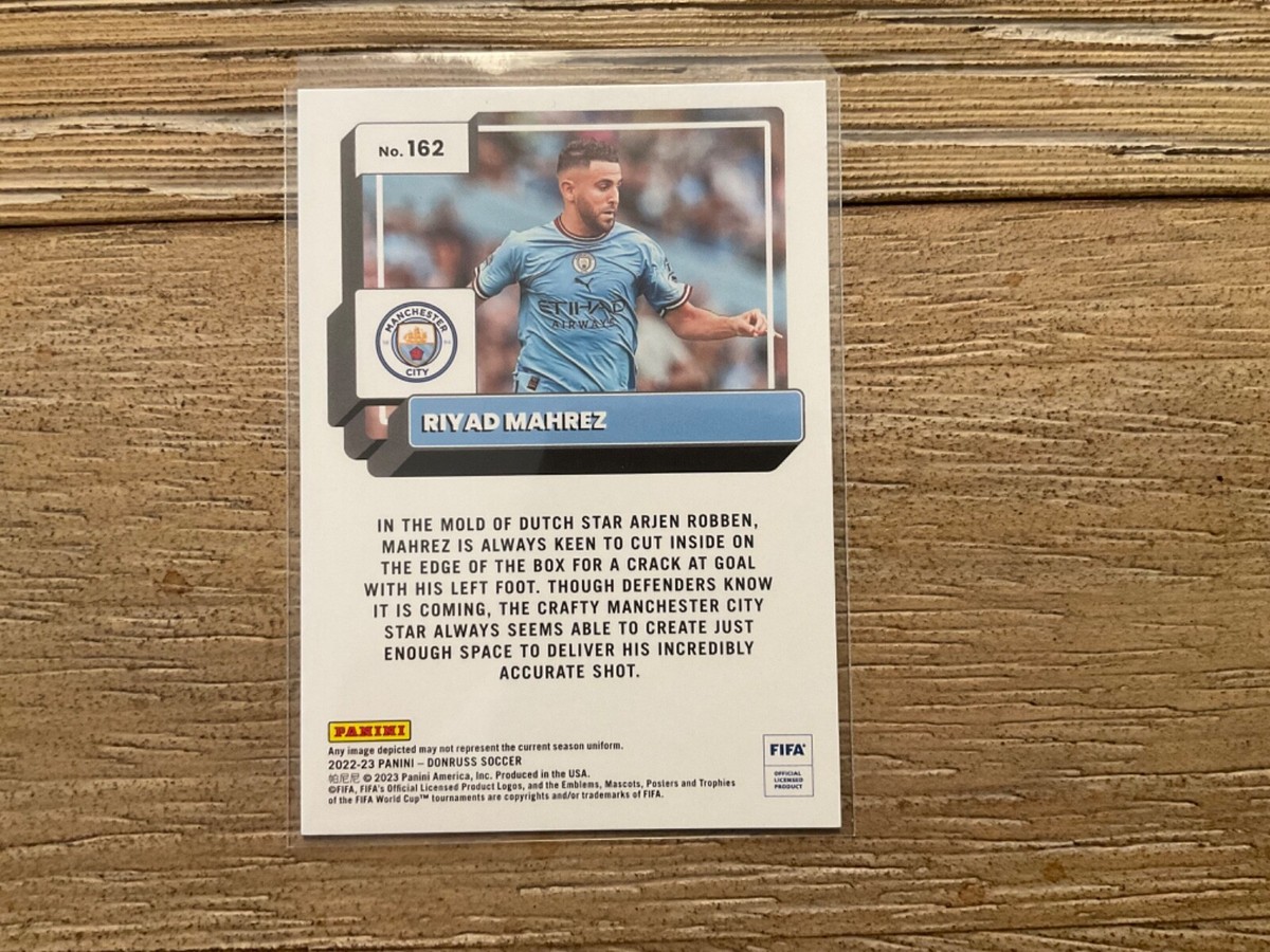 2022-23 Panini Donruss Soccer Riyad Mahrez Blue Sparkle 33/49 SP