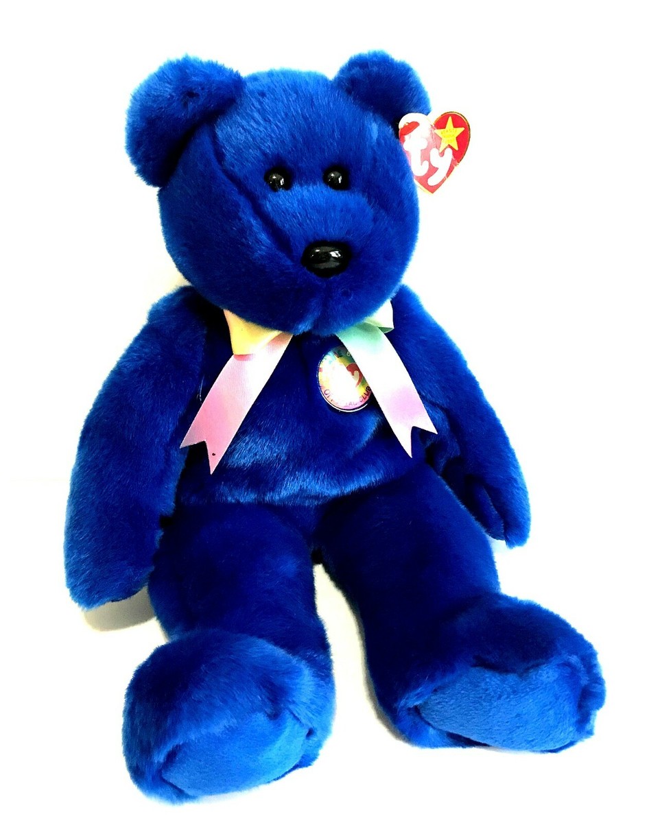 NEW TY Beanie Baby Collection Blue Bear Buddy CLUBBY Large Plush