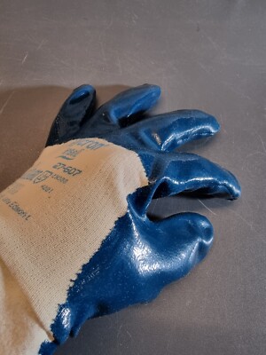 16 Paar Ansell Handschuh Hycron  27-600 Größe 9 Nitrilhandschuh 3/4 Beschichtung