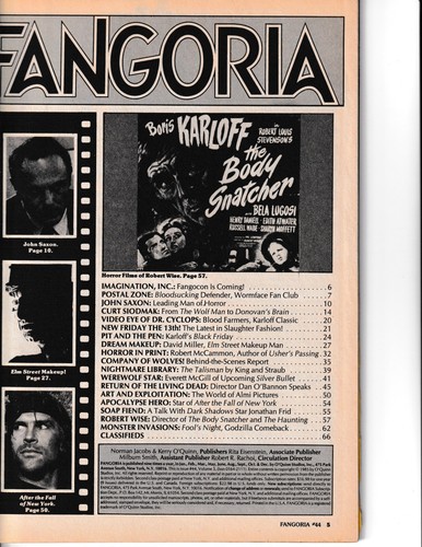 FANGORIA 44 FN/VF HORROR MAGAZINE FRIDAY 13TH NEW BEGIN NIGHTMARE ELM ST (1985) - Picture 3 of 4