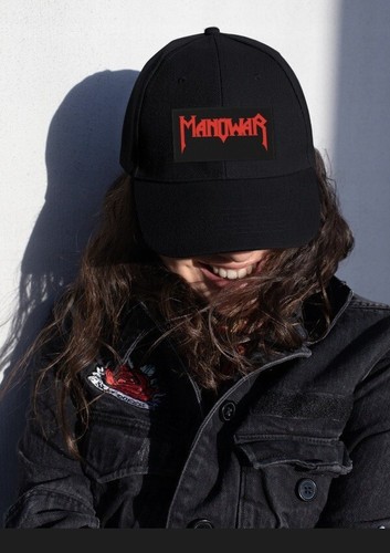 Manowar NEW Cap Hat Baseball Black Logo Heavy Metal Badge Unisex Universal Fit - Picture 3 of 4